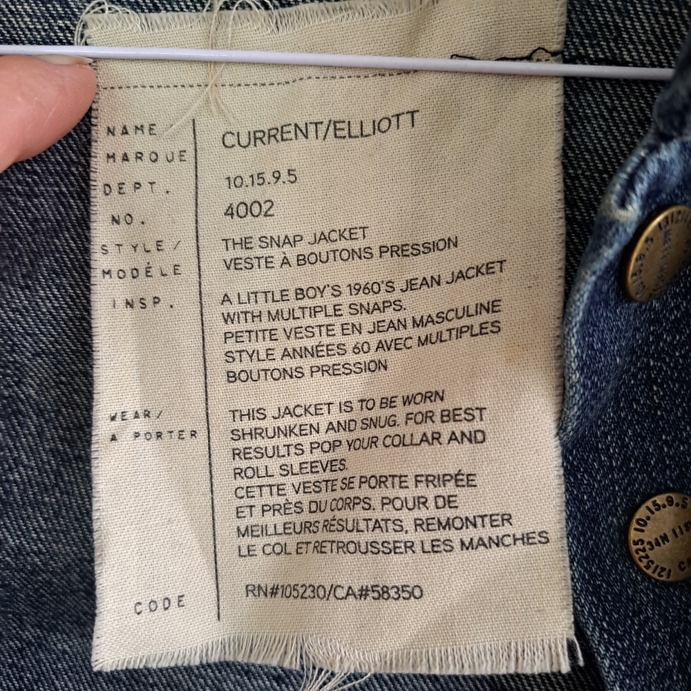 Current/Elliott The Snap Denim Jacket - image 5